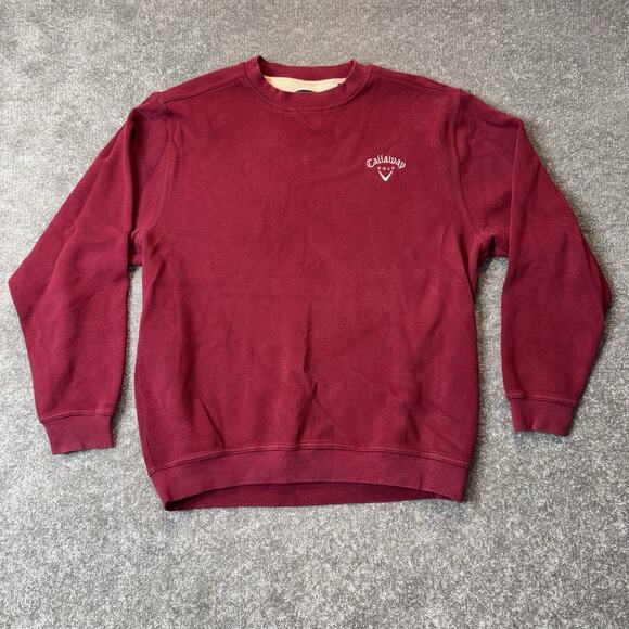 Callaway Golf Sport Mens Burgundy Size‎ Medium Crew Neck Pullover Sweatshirt Red - Picture 1 of 10